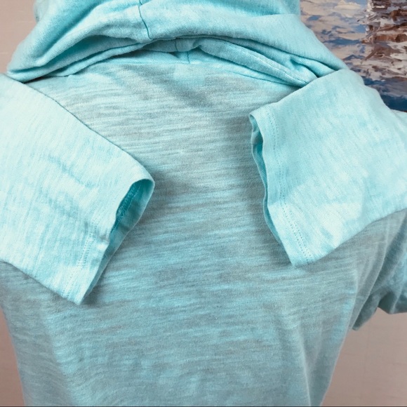 Lucy Turquoise Long Sleeve Cowl Neck Top XS - Picture 4 of 9